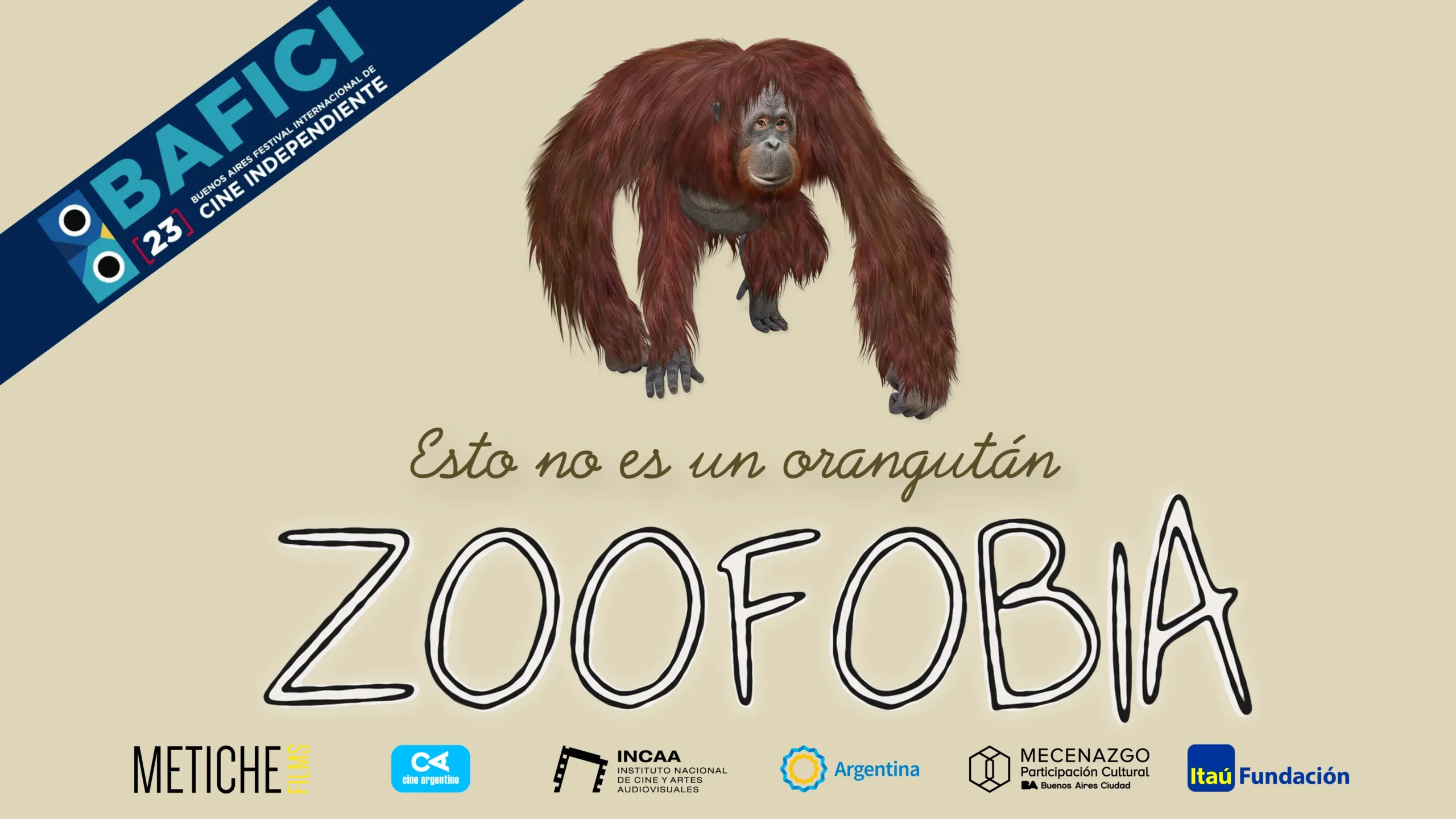 Flyer estreno Zoofobia en Bafici 23